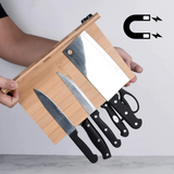 Bamboo Magnetic Knife Block