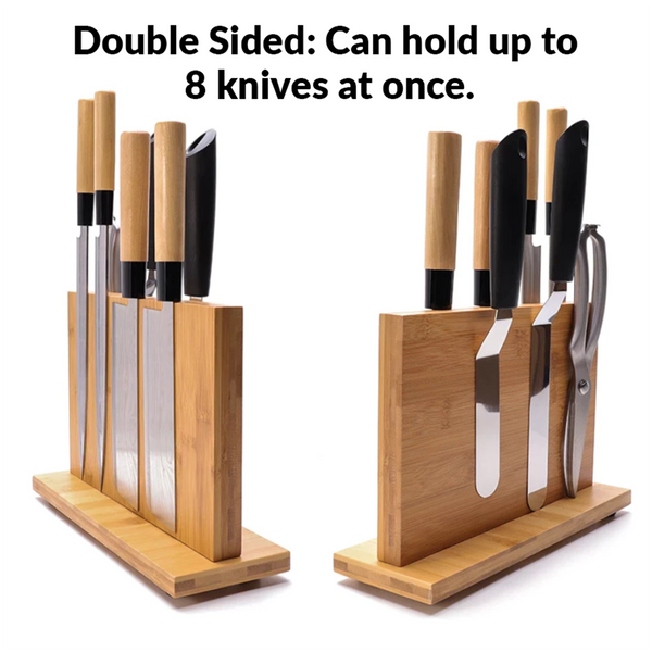 Bamboo Magnetic Knife Block